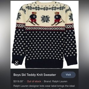 Polo bear Ralph Lauren bear - sky - vintage style.